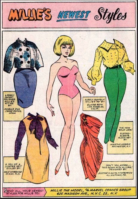 source: JillyBean Millie The Model, Comic Book Paper, Newspaper Paper, Sunday Funnies, Katy Keene, Retro Paper, Teen Humor, Vintage Paper Dolls, Comic Collection