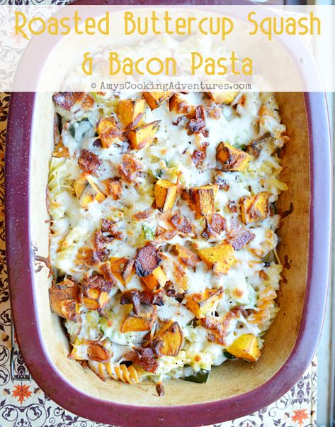 Roasted Buttercup Squash, Buttercup Squash, Squash Pasta, Csa Recipes, Bacon Pasta, Genesis 1, Harvest Time, Squash Recipes, Family Friendly Meals