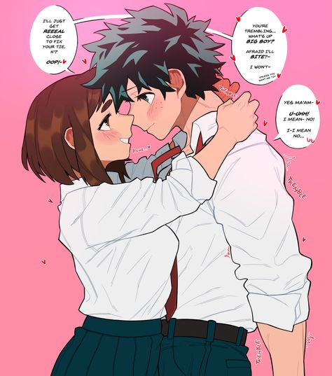 Deku X Uraraka, Anime Character Names, Lovely Smile, Ochako Uraraka, Boku No Hero Academia Funny, Fan Comic, Dope Art, My Hero Academia Episodes, Hero Academia Characters