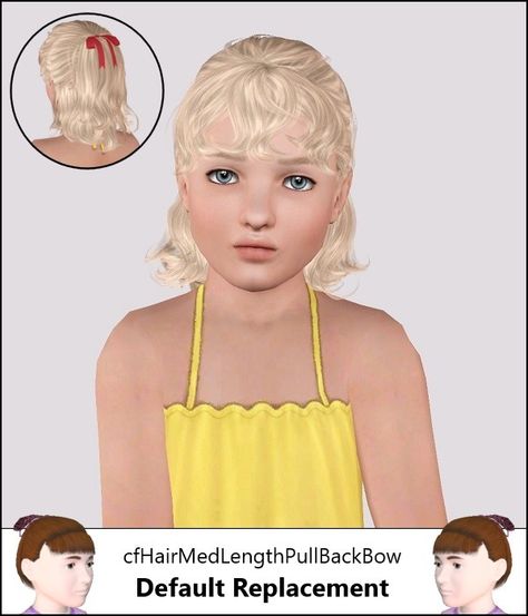 TS3 Default Replacement CF Replaced with IfcaSims retexture of Wingsims ON0918 Poly: 15k Download (SFS) Note: edited EA’s bow and added it to this hair so it could stay in the hat-section. Also... Sims 3 Cc Clothes, Hair Replacement For Men, Sims 3 Cc, Sims 3 Cc Finds, Sims 3 Mods, Bald Hair, Hair Replacement, 3rd Baby, Sims 3