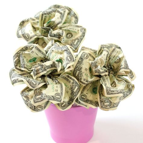 Dollar Bill Rose Bouquet Dollar Bill Bouquet, Giving Cash As A Gift, Cash As A Gift, Origami Flower Bouquet, 100 Roses, Money Rose, One Dollar Bill, Dollar Bill Origami, Money Flowers