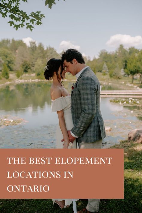 The best spots in Toronto, Ontario and the GTA to elope Ontario Elopement, Ontario Wedding Venues Outdoor, Toronto Botanical Garden Wedding, Elopment Ideas, Free Wedding Venues, Ontario Engagement Photos, Best Elopement Locations, Wedding Venues Ontario, Art Gallery Of Ontario Wedding