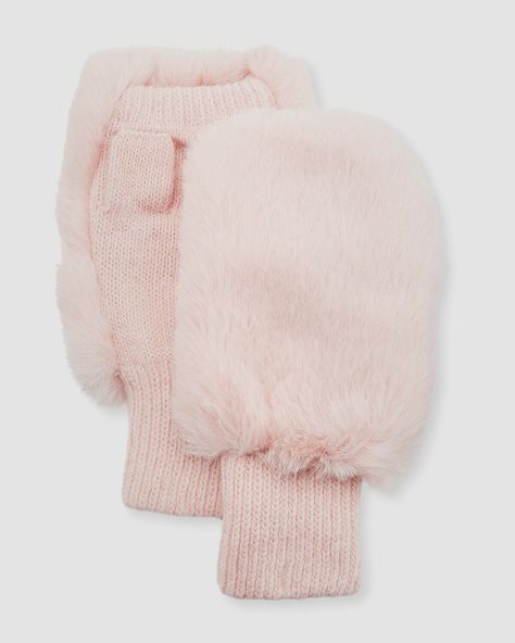 Fabulous Furs, Ballet Clothes, Long Winter Coats, Pink Fur, Pink Solid, Women Pink, Knit Mittens, Coat Design, Mitten Gloves