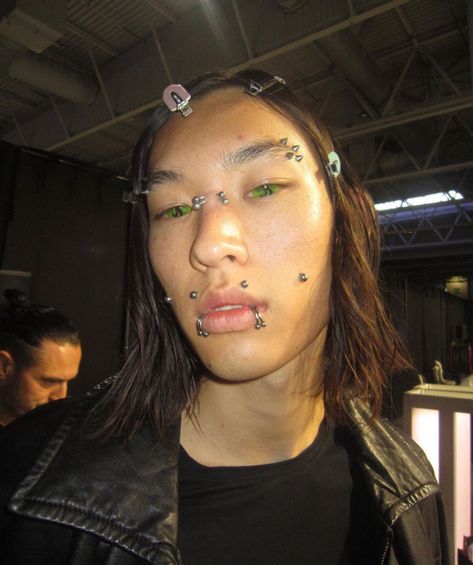 Balenciaga Ss23, Balenciaga Runway, Master Of Disguise, Baby Movie, Punk Makeup, Emo Girl, Face Piercings, Runway Makeup, Unique Makeup