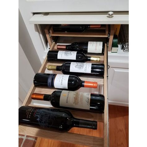 Wine Drawers - Wine Rack Cabinet Inserts | WineRacks.com Wine Storage Ideas, Cabinet Inserts, Contemporary Wine Cellar, Wine Storage Cabinets, Wine Bottle Storage, Kitchen Wine Rack, Sliding Drawers, Custom Wine Cellars, Wine Cellar Design