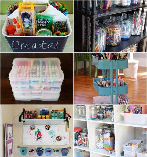 Diy Organizer, Messy Kids, Art Supply Organization, Kitchen Rustic, Organize My Life, Budget Kitchen, Playroom Organization, Office Crafts, Craft Room Office