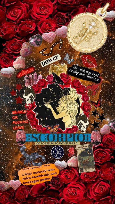 🔥 Embrace your inner Scorpio with this unique collage design phone wallpaper! 🦂 #astrology #scorpio #scorpioaesthetic #zodiac #horoscope #phonewallpaper #starsign #october #november #zodiacsign Scorpio Collage, Design Phone Wallpaper, Scorpio Art, Astrology Scorpio, Collage Wallpaper, Stay Real, Scorpio Zodiac, Collage Design, Zodiac Horoscope