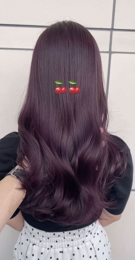 Chocolate Purple Hair Color, Berry Hair Color Plum, Brown Plum Hair, Black Violet Hair Color, Burgundy Wine Hair Color, Dark Violet Hair Burgundy, Purple Wine Hair, Hair On Pale Skin, Chocolate Lavender Hair