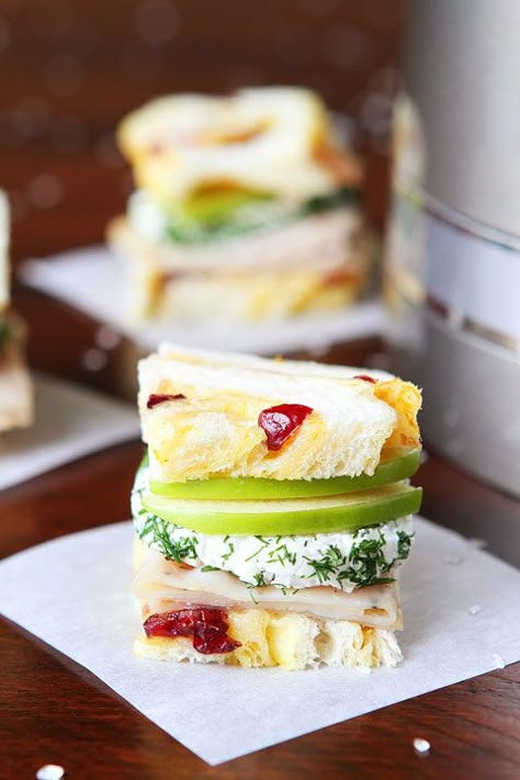 An Afternoon Autumn Tea: Celebrating a Glorious Season - 31 Daily Cheese Tea Sandwiches, Cranberry Orange Bread Recipe, Apple Goat Cheese, Orange Bread Recipe, Cheese Tea, Rolled Sandwiches, Tea Sandwich, Tea Party Sandwiches, Tea Sandwiches Recipes