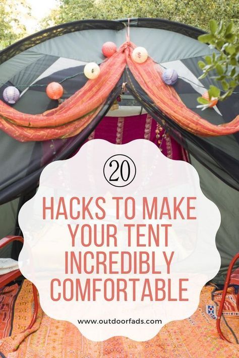 Camping tents are one of the most essential items in the wilderness. This article will show you 20 tent hacks to make it more comfortable. Zelt Camping Hacks, Camping Trip Essentials, Tent Hacks, Zelt Camping, Tent Camping Hacks, Camping Must Haves, Camping Inspiration, Camping Hacks Diy, Camping Set Up