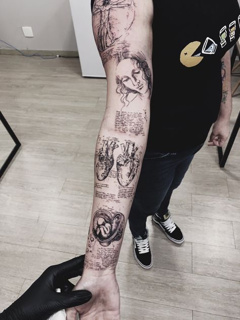 Geometric Tattoo Leg, Tatuaje Trash Polka, Concept Tattoo, Geometric Tattoo Sleeve Designs, Anatomy Tattoo, Mangas Tattoo, Geometric Sleeve Tattoo, Single Needle Tattoo, Theme Tattoo