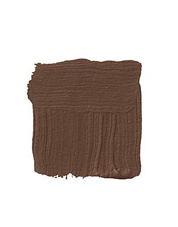 Chocolate TruffleChocolate Truffle BENJAMIN MOORE CHOCOLATE TRUFFLE 2096-20: "Brown can look very traditional or very modern. Remember the 1960s? That was brown and gold and orange, which I would not do. Too period. I like it with lots of white — and pink or lavender or apple green. I just used it in a powder room with a white plaster mirror and peony-pink accents. Brown Front Door Ideas, Brown Front Door Colors, Narnia Room, Brown Front Door, Brown Houses, Shades Of Brown Paint, Chocolate Brown Walls, Plaster Mirror, Brown Front Doors