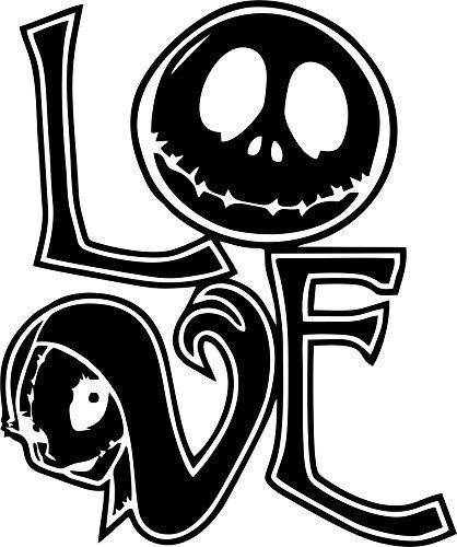 Sally And Jack, Nightmare Before Christmas Drawings, Disney Nightmare Before Christmas, Images Disney, Mirror Decal, Disney Sticker, Jack And Sally, Halloween Clipart, Christmas Drawing