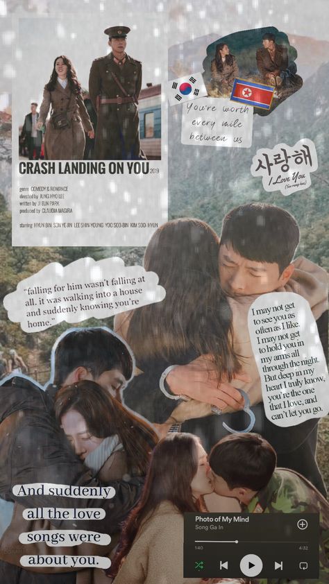 My fav couple 💕 #crashlandingonyou #cloy #hyunbin #sonyejin #kdrama #couple #korea #korean #tvshow #snow #collage #koreandrama #aesthetic Kdrama Collage, Couple Korea, Kdrama Couple, Lee Shin, Youre The One, Hyun Bin, Kim Soo Hyun, Couple Aesthetic, Korean Drama