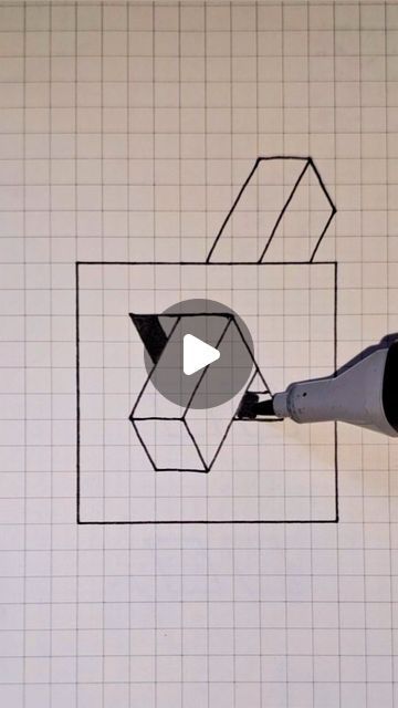 Impossible Shapes Step By Step, Geometric Optical Illusions Patterns, Optical Illusions On Graph Paper, 3d Simple Drawings, Optical Illusions Art Drawing Easy, Illusion Art Creative, Illusion Art Drawing Simple, Best Optical Illusions, Optical Illusions Drawings