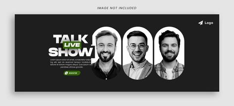 Talk show facebook cover design psd temp... | Premium Psd #Freepik #psd #conference #seminar #meeting #website-banner Facebook Cover Graphic Design, Cover Image Facebook, Facebook Cover Image, Cover Linkedin Design, Graphic Designer Facebook Cover, X Banner Design Ideas, Youtube Design Ideas, Talk Show Poster Design, Creative Banner Design Ideas