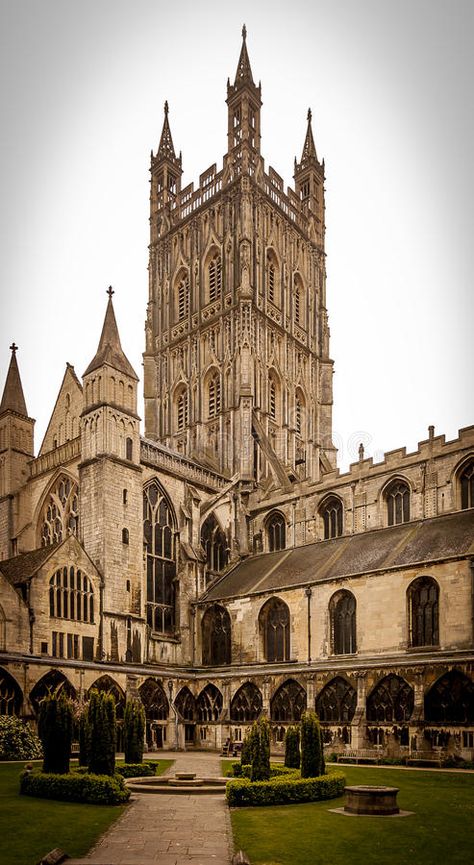 Gloucester Cathedral stock photos Cathedral Outside, Ancient Cathedral, Medieval Aesthetics, Gloucester Cathedral, 2024 Art, Gothic Castle, Grand Haven, Cathedral Church, St Albans