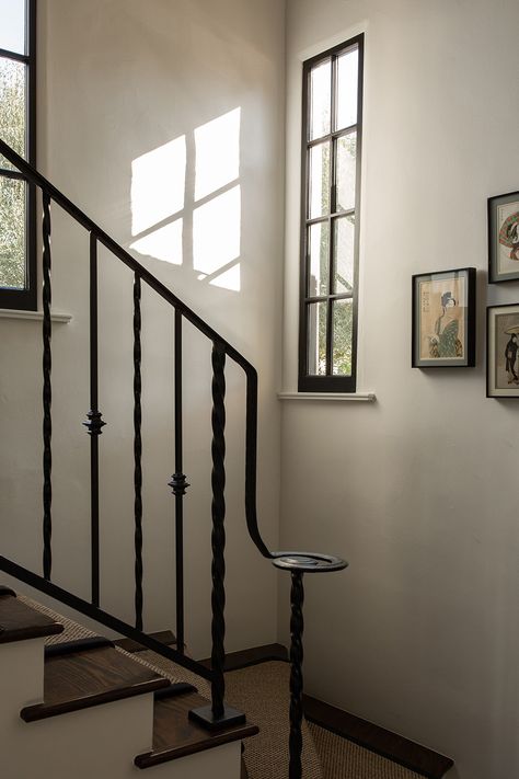 SarahSolis-Spanish_005 | Sarah Solis Design Studio Spanish Staircase, Sarah Solis, Modern Spanish Revival, Mediterranean Revival, Moore House, Stair Case, Mediterranean Design, Entry Hallway, Spanish Revival