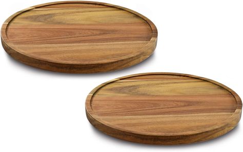 PRICES MAY VARY. NOTICE❗ This 2-pack lazy susan is from Natural Acacia Wood, so each of their patterns is different, our pictures for reference only. 🤏Lazy susan always keeps your favorite spices and condiments close to your hand. 🌴Our lazy susan organizer is made of premium solid Acacia Wood, sturdy and durable for a lifetime. ☕This lazy susan turntable provides you a 360° smooth rotation, it's ready to use out of the box, there is nothing you need installation. 💖Care easily is important for Pantry Table, Cabinet Lazy Susan, Kitchen Turntable, Organize Kitchen Spices, Lazy Susan Organizer, Table Organization, Bathroom Vanity Accessories, Dog Food Station, Wooden Lazy Susan