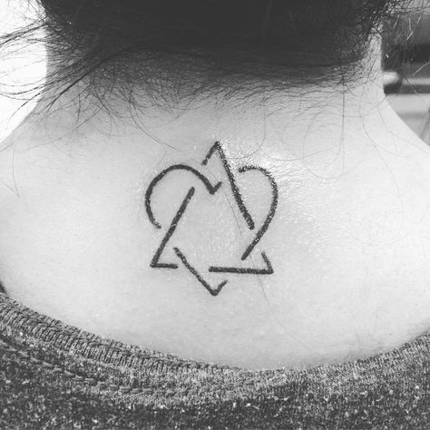 Adoption tattoo. International symbol for adoption. Neck tattoo. Adoption Sign Tattoo, Adoption Tattoo Ideas, Adoption Symbol Tattoos, Adoption Tattoo, Adoption Symbol, Moms Tattoo, Aa Tattoos, Adoption Signs, Bali Tattoo