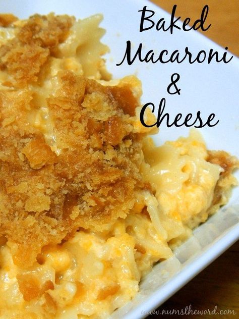 Homemade Macaroni Cheese, Baked Macaroni And Cheese, Diy Easy Recipes, Baked Macaroni, Mac And Cheese Recipe, Baked Mac, Elbow Macaroni, Ritz Crackers, Macaroni Cheese