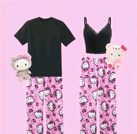 𝘙𝘢𝘳𝘢୨୧ on X: "Could be us💗 https://t.co/qkU3aLveaq" / X Hello Kitty Pyjamas, Bff Matching Outfits, Could Be Us, Matching Fits, Spirit Week Outfits, Matching Outfits Best Friend, Couple Matching Outfits, Kitty Clothes, Hello Kitty Clothes