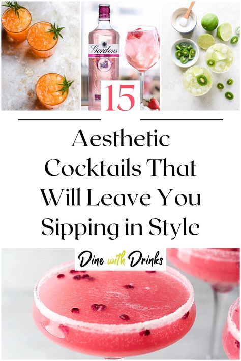 Collage of 4 aesthetic cocktails. Aesthetic Cocktails Recipes, Aesthetic Cocktails, Cocktails Aesthetic, 15 Aesthetic, The Best Aesthetic, Best Aesthetic, Drink Up, Mixology, Taste Buds