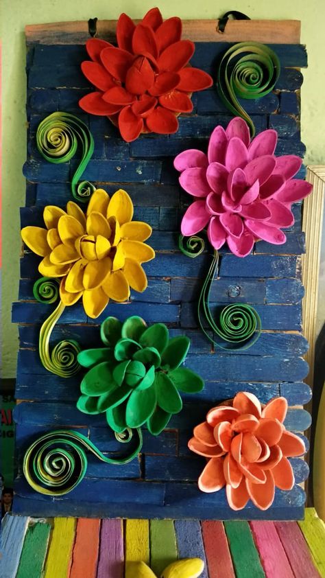 Pista Arts, Pista Cover Craft, Diy Wind Chimes, Quick Crafts, Rose Art, Art Craft, Wind Chimes, Arts And Crafts, Paper Crafts