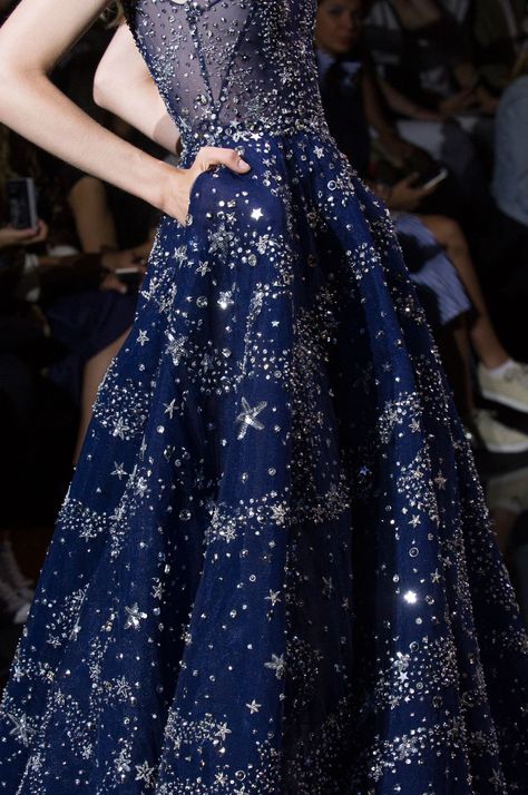 — Zuhair Murad Couture Fall 2015 Starfall Dress, Star Ethereal, Couture Aesthetic, Blue Couture, Zuhair Murad Haute Couture, Haute Couture Details, Francoise Hardy, Collection Couture, Couture Details