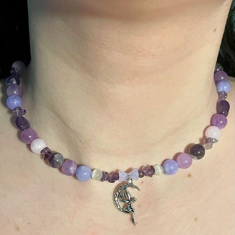 Lavender Land Jewelry | Amethyst Fairy choker 💜🧚🏻 14 and a half inches in length Available now on our website! - - - #jewelry #necklace #chokernecklace… | Instagram Fairy Choker, Lavender Jewelry, Lavender Jewellery, Cottagecore Coquette, Beaded Jewellery, Fairycore Cottagecore, Jewelry Business, Fairy Core, Jewelry Necklace