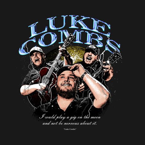 Check out this awesome 'luke+combs' design on @TeePublic! Luke Combs, Could Play, Kids Magnets, Phone Case Stickers, Colorful Shirts, Tshirt Designs, Art Print, For Men, Art Prints