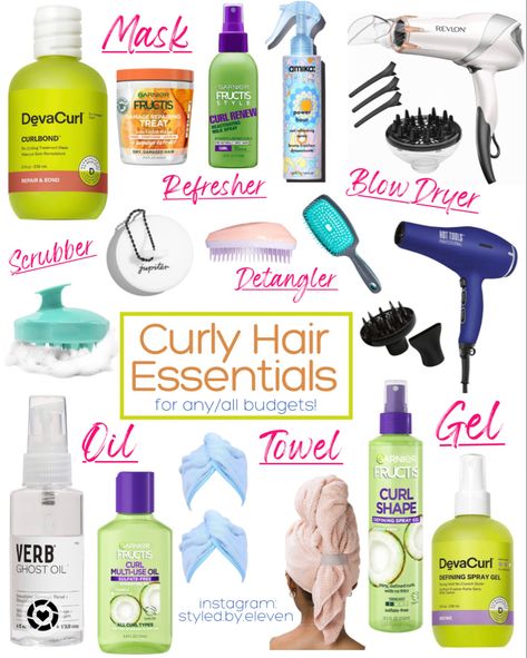 Good Product For Curly Hair, Curly Hair Travel Essentials, Curly Hair Starter Pack, Walmart Curly Hair Products, Travel Size Hair Products, Good Shampoo And Conditioner For Curly Hair, Curly Hair Shampoo And Conditioner Curls, Curly Hair Wishlist, Curly Hair Essentials Products