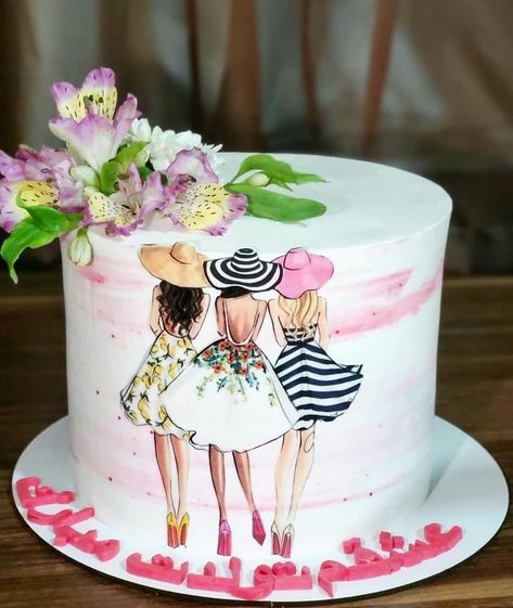 Friendship Cake Design, Friendship Cake, 50th Wedding Anniversary Cakes, Makeup Cake, Chef Cake, Barbie Birthday Cake, Wedding Anniversary Cakes, Beautiful Cake Designs, Designer Cakes