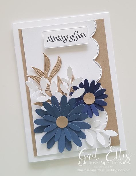 Birthday Card Decoration, Handmade Greeting Card Designs, Card Design Handmade, Beautiful Birthday Cards, Daisy Cards, Paper Crafts Card, Beautiful Handmade Cards, Birthday Cards Diy, Pretty Cards