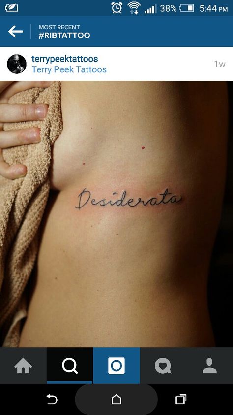 Desiderata Tattoo, The Font, Tattoos And Piercings, Tattoo Quotes, Tatting, Tattoo Ideas, Piercings, Tattoos