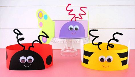 Bug Headband Craft, Bee Craft Ideas, Bug Headband, Craft Ideas For Preschoolers, Ladybug Headband, Bumble Bee Craft, Toddlers Activities, Bee Craft, Ideas For Preschoolers