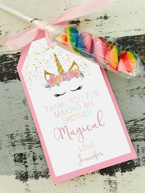 Unicorn Baby Shower Theme, Unicorn Baby Shower Decorations, Printable Unicorn Birthday, Unicorn Themed Birthday Party, Unicorn Party Supplies, Baby Shower Tags, Unicorn Party Favors, Unicorn Birthday Party, Unicorn Baby Shower