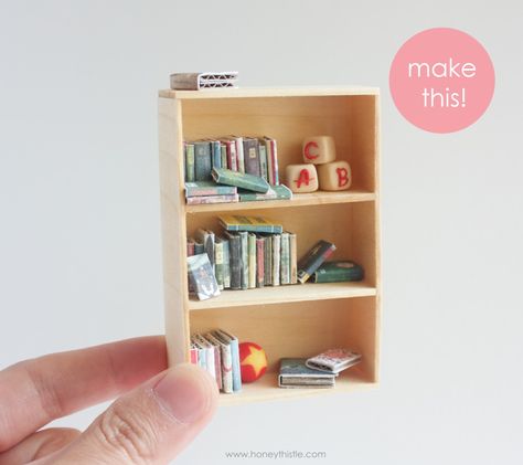 Mini Bookcase, Miniature Bookcase, Bookshelf Diy, Tiny Dollhouse, Dollhouse Bookshelf, Miniature Bookshelf, Dollhouse Bookcase, Mini Bookshelf, Diy Barbie House