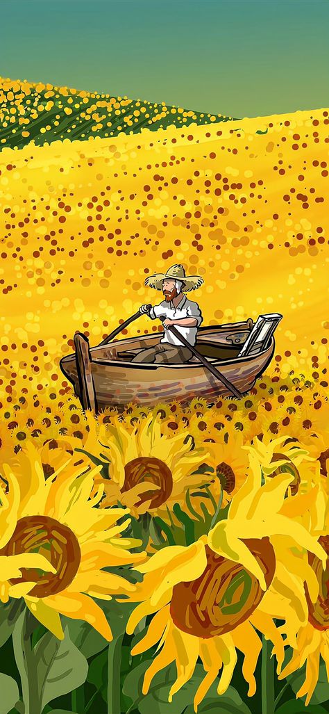 Vincent Van Gogh Fanart, Yellow Poster Aesthetic, Girasoles Van Gogh, Vincent Van Gogh Wallpaper, Wallpaper Van Gogh, Yellow Wallpaper Iphone, Contrast Painting, Van Gogh Drawings, فنسنت فان جوخ