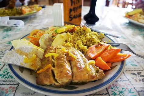 Tropical Punch Recipe, Five Course Meal, Caribbean Hotels, America Food, Vacation Meals, Barbecue Pork, Saint Lucia, Course Meal, Punch Recipes