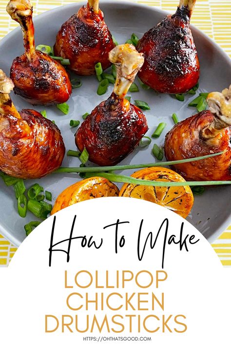 Lollipop Chicken Drumsticks, Drumstick Lollipops, Lollipop Chicken, How To Make Lollipops, Chicken Lollipop, French Chicken, Lollipop Recipe, Eat More Chicken, Chicken Drumstick