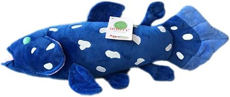 Amazon.com: Adore 16" Comoros The Coelacanth Fish Stuffed Animal Plush Toy : Toys & Games Coelacanth Fish, Fish Stuffed Animal, Bean Bag Filler, Monster Fish, Fish Toy, Plastic Pellets, Grey Dog, Prehistoric Creatures, Soft Toys