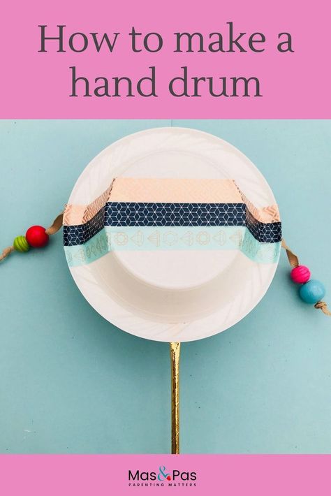 Hand Drum Craft For Kids, Diy Drums For Kids, Diy Instruments For Kids, Make Your Own Instruments, Instrument Crafts, Toddler Instruments, Handmade Instruments, Diy Drums, Hand Drums