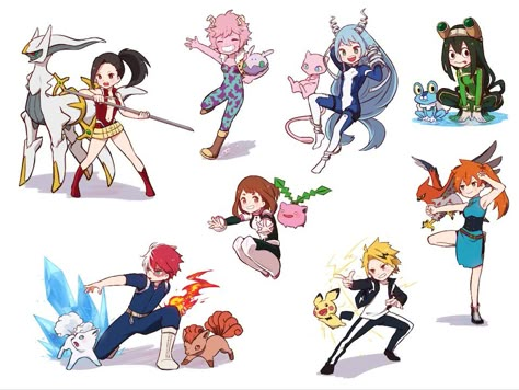 Pokemon Crossover, Koro Sensei, My Hero Academia 2, Fandom Crossover, Hero Wallpaper, My Hero Academia Memes, Boku No Hero Academia Funny, Cartoon Crossovers, My Pokemon