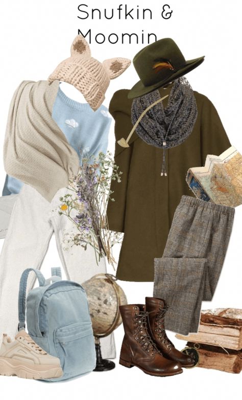 Snufkin moomin moominvalley outfit aesthetic cottagecore softcore goblincore gremlincore inspired outfit Snufkin And Moomin, Snufkin X Moomin, Snufkin Moomin, Adventure Core, Zodiac Designs, Outfit Maker, Outfit Shoplook, Cozy Cottage, Clothes Organization