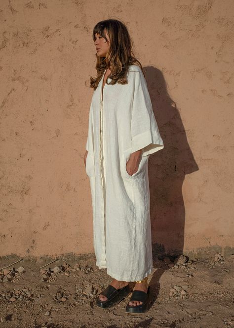 Linen Caftan, Linen Kaftan Dress, Moroccan Clothes, Linen Kaftan, Moroccan Clothing, Modesty Fashion, Summer Linen, Africa Fashion, Kaftan Dress