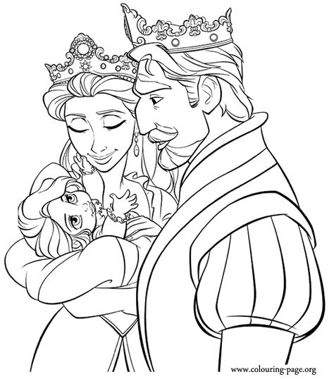 How about to print a coloring page with a beautiful scene of the Tangled movie? Rapunzel has just been born and is with his parents, the King and Queen! Rapunzel Coloring, Tangled Coloring Pages, Rapunzel Coloring Pages, Disney Colouring Pages, Free Disney Coloring Pages, Baby Coloring Pages, Disney Princess Colors, Disney Princess Coloring Pages, Princess Coloring Pages