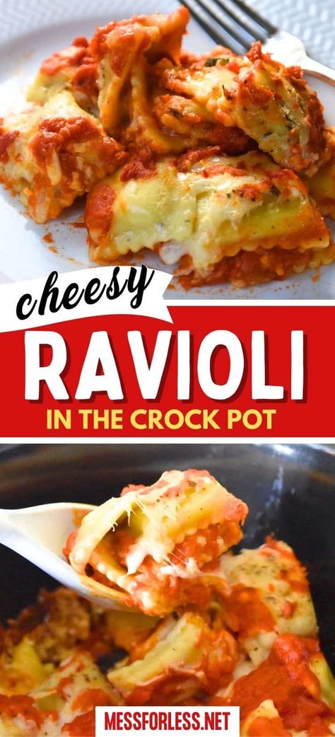 Crockpot Ravioli Casserole Ravioli Dinner, Crockpot Ravioli, Ravioli Casserole, Pasta Food Recipes, Crock Pot Ideas, Ravioli Recipe, Crockpot Ideas, Crockpot Dinners, Pasta Food