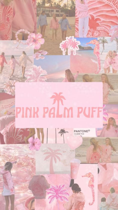 Pink palm puff!!! Please like this!!!!!! #pinkpalmpuff #plslike #pink #preppy Pink Preppy, The Balm, Iphone Wallpaper, Merry Christmas, Lily, Collage, Pink, Christmas