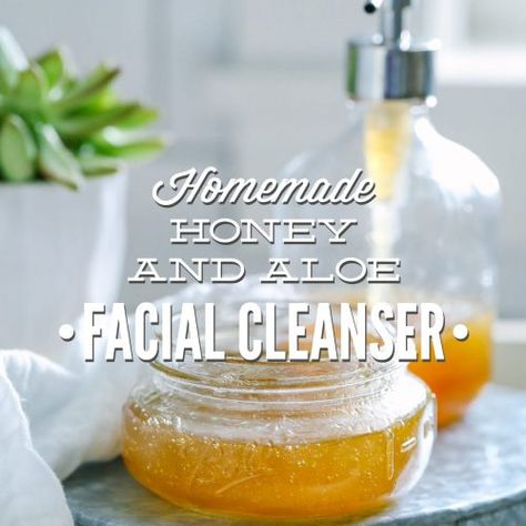 Homemade Face Cleanser, Diy Facial Cleanser, Homemade Facial Cleanser, Diy Cleanser, Honey Face Cleanser, Homemade Face Wash, Homemade Mouthwash, Aloe On Face, Facial Brush Cleanser